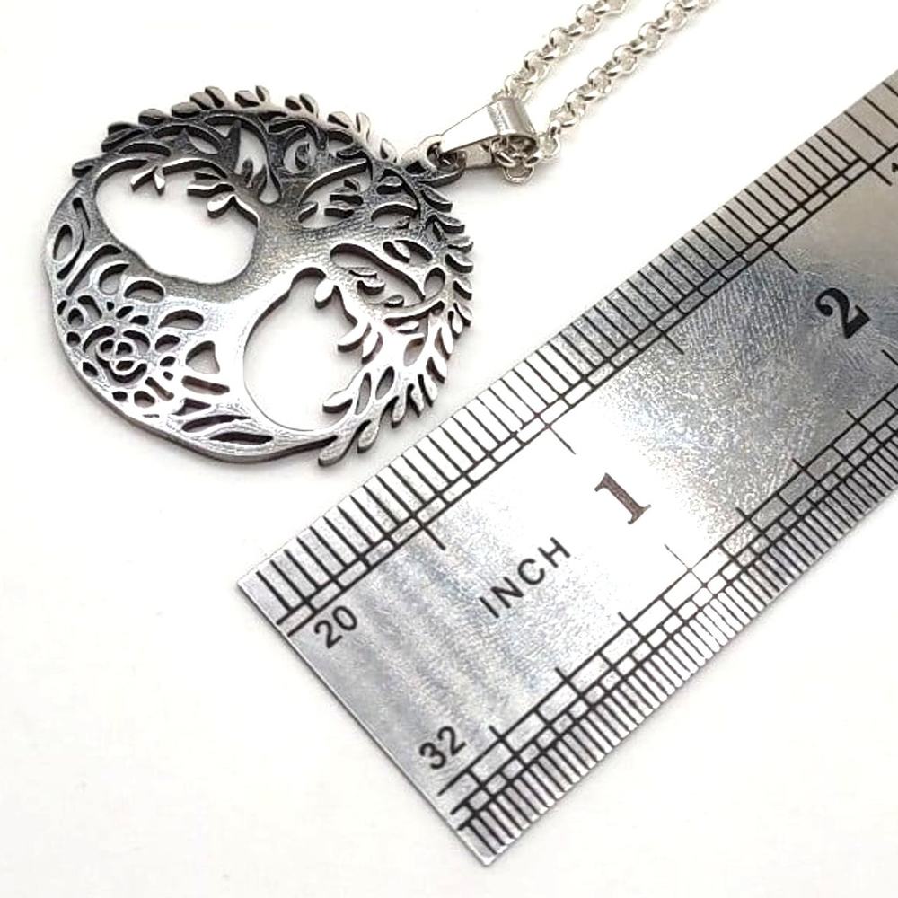 925 Silver Necklace W/ Tree Of life Pendant Anniversary Birthday Fashion Gift
